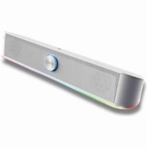 Trust gxt 619 thorne rgb speakers sound bar illuminata rgb per pc con ingresso aux e cuffia 6w rms 12w picco  bianco