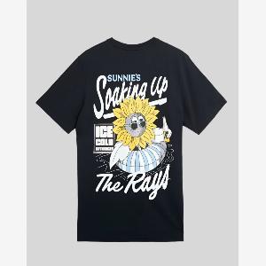 Lyle  Scott Mens Sunnies Pool Bar Graphic TShirt in Dark Navy