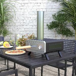 29 Rabatt Outsunny 2in1 Outdoor Pizzaofen mit Grill und Zubehör