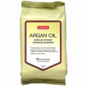 Purederm MakeUp Remover Cleansing Towelettes Argan Oil 30 Wet Towelettes
