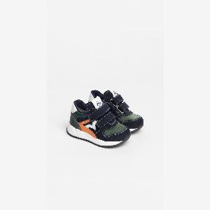 NeroGiardini Outlet Sneakers Baby da Bimbo in Camoscio e Pelle Blu