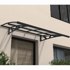 7â4 x 4â7 Palram Canopia Amsterdam 2230 Grey Clear Door Canopy 224m x 139m