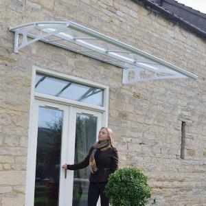 Palram  Canopia Door Canopy Bordeaux 2230 White Clear