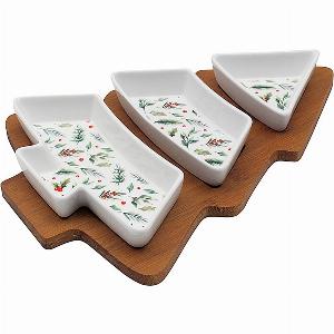 Enjoy 60 Discount on Elements Bamboo Christmas Tree Snack Plate Set