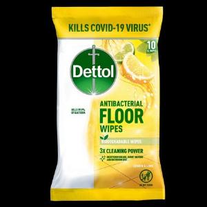 Dettol Antibacterial Floor Wipes Lemon  Lime 10 pcs