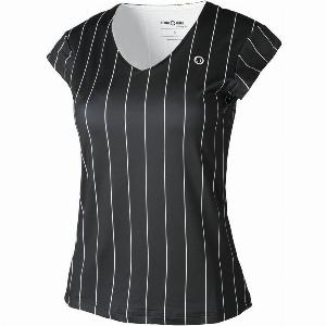 TennisPoint Stripes Tshirt Edition Spéciale Femmes  Noir  Blanc