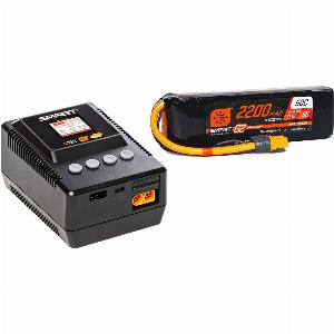 Spektrum Smart Powerstage Air Bundle G2 2200mAh 3S LiPo IC3  S155 ChargerSPMXPSA400