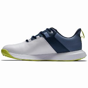 Footjoy 2025 prolite 56920 golf shoes  white  navy  lime
