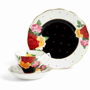Ensemble de 3 pièces  assiette soucoupe et tasse Jazz 1960 93