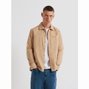 Ramsey Lightweight Overshirt In Light Sand