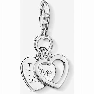 THOMAS SABO Silver I Love You Double Heart Charm 085200112