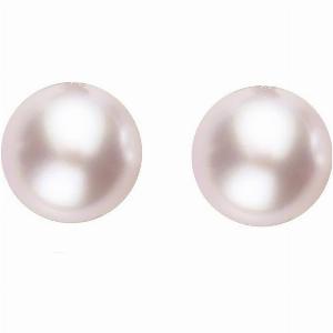 Sterling Silver 6mm Pink Freshwater Pearl Stud Earrings