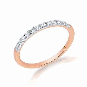 Assisi Pavé Set Lab Grown Diamond Ring  Rose Gold 110 CT TW
