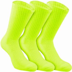 Chaussettes de tennis fluo jaunes pack de 3 maintenant à 680