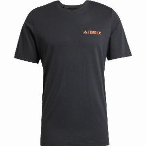 Adidas Terrex Graphic TShirt Black  Semi Impact Orange