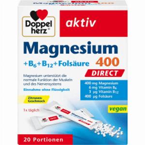 Magnesium 400  BVitamine direct 20 Portionsbeutel