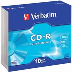 CDR Verbatim DataLife Slim Case  Confezione da 10 ora a 708
