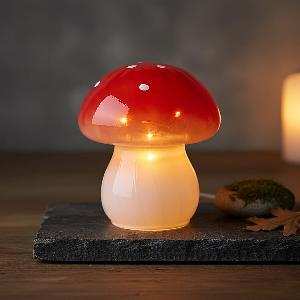 TREND OF THE YEAR Livmore Glass Mushroom LED Lamp Red
