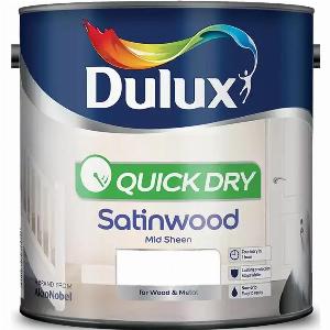 Enjoy 40 Discount on Dulux Quick Dry Satinwood in Pure Brilliant White 750ml