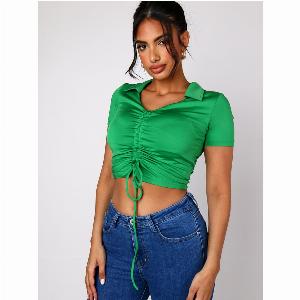 Top court satiné vert ML de 1043  à 745  29  de remise