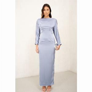 TFNC Tinaya Dusty Blue Maxi Dress