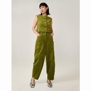 Enjoy a 30 Discount on Kai Cord Trousers in Moss Green