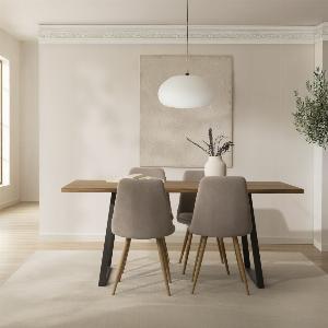 21 Rabatt auf Atlas Esstisch aus massivem Araukarienholz und Metall