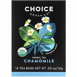 Choice Organic Teas Herbal Tea Chamomile Caffeine Free 16 Tea Bags 050 oz 14 g