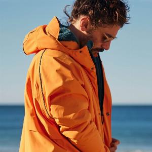 Mens Long Sleeve Dry Waterproof Changing Robe Alter Evo ProBitter Orange