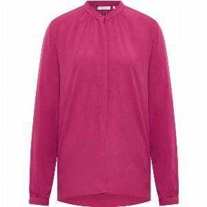 17 Rabatt auf unifarbene Hemdbluse in Aubergine sichern