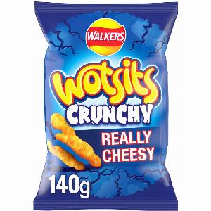 Walkers Wotsits Crunchy Really Cheesy Sharing Snacks Crisps 140g