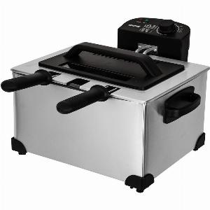 5L Stainless Steel Electric Deep Fat Fryer With Triple Baskets 2000W