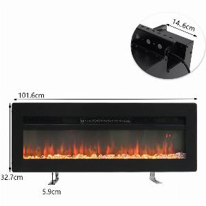 40506070 Inch Electric Fireplace with 9 Flame Colour and Remote Control