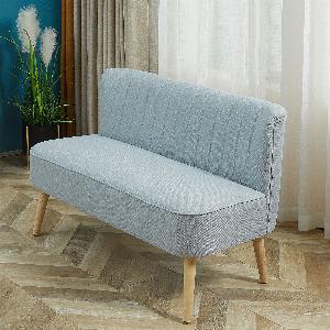 Divano Moderno 2 Posti Celeste senza Braccioli legno sconto 16