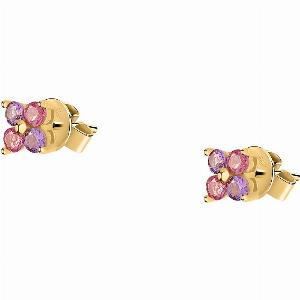 Remise de 40 sur les boucles doreilles CLEOR en argent jaune et oxydes