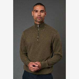 Enjoy 20 Discount on Mens Cotton Blend Half Zip Jumper
