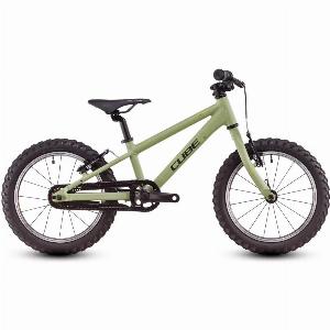 Cube Acid 160 16 Inch Kids Bike in Lightolive and Orange