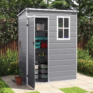 91CM Depth Plastic Lockable Garden Storage Shed with Window