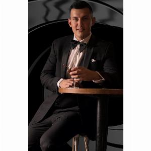 Secret Agent Black Tuxedo Dress Shirt and Bow Tie Set now 15999