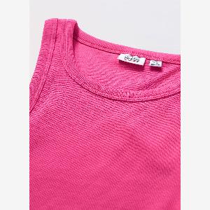 Blukids Canotta In Costina Di Cotone Stretch Ragazza Bambina Rosa fuxia Taglia 1314