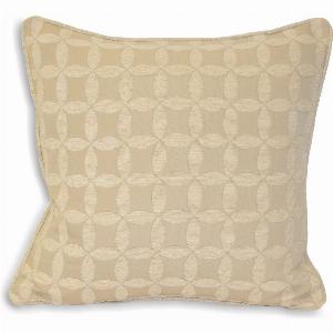 Paoletti Palma Jacquard 45cm x 45cm Filled Cushion Natural