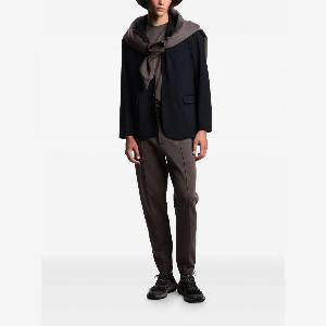 Tshirt grigia con logo dellaquila e collo a giro