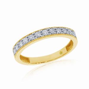Como Vintage Inspired Lab Grown Diamond Ring  Yellow Gold 110 CT TW