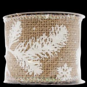 Enjoy 50 Discount on Decoris Nature Ribbon  Snow and Spruce Design
