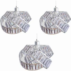 Crystal 3 Tier Interlocking Lamp Shade 31cm Assorted Colours