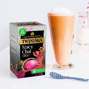 Twinings Spicy Chai Tea 4 x 40 Tea Bags All Natural Ingredients Fragrant Spicy Chai Tea Cinnamon Clove Ginger Tea
