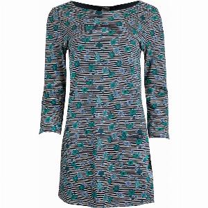 Weird Fish Charlotte Organic Cotton Printed Jersey Tunic Navy Blue Size 14