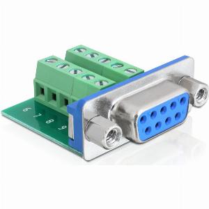 Delock Adapter Terminalblock  SubD 9Pin Buchse