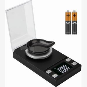 Trendfield Präzisionswaage 0001 Gramm Inkl Batterien  Digitale Küchenwaage  Medizin Kräuter Schmuck  Schwarz