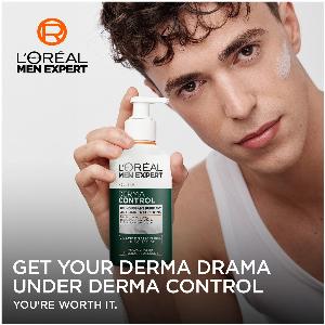 LOréal Men Expert Derma Control Purifying Cleansing Gel with 2 Salicylic acid  Niacinamide 260ml